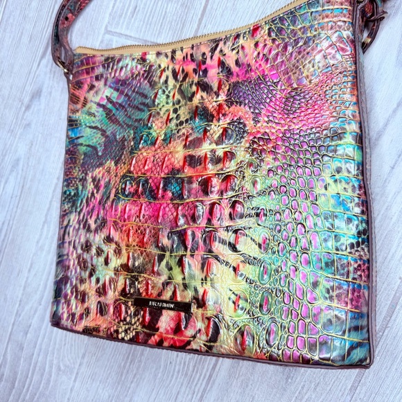 Brahmin rainbow fish Katie cross body shoulder bag purse rainbow rare - Picture 14 of 16